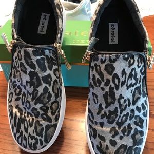 Black & Silver Leopard Sneakers